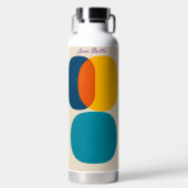 Moderne Mid-Century Vormen - Gepersonaliseerde Naa Waterfles (Voorkant)