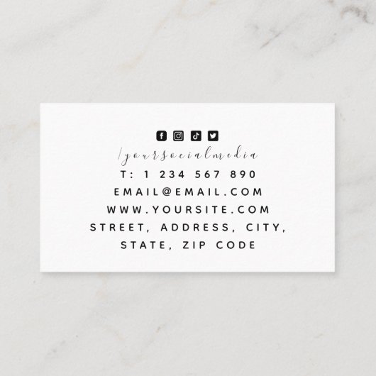 Moderne Midcentury Residential Building Architect Visitekaartje (Achterkant)