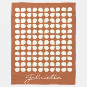 Moderne middagvormen in roet gepersonaliseerd fleece deken (Voorkant)