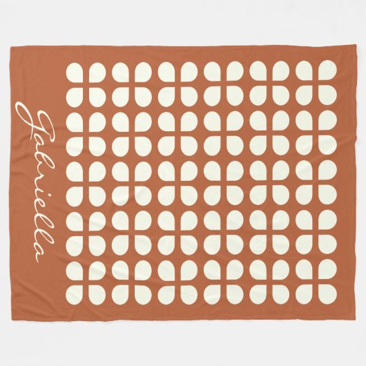 Moderne middagvormen in roet gepersonaliseerd fleece deken (Voorkant (Horizontaal))