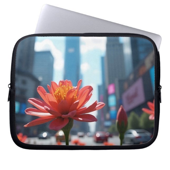 Moderne Midday Midtown Bloom 10' Laptop Sleeve (Voorkant)