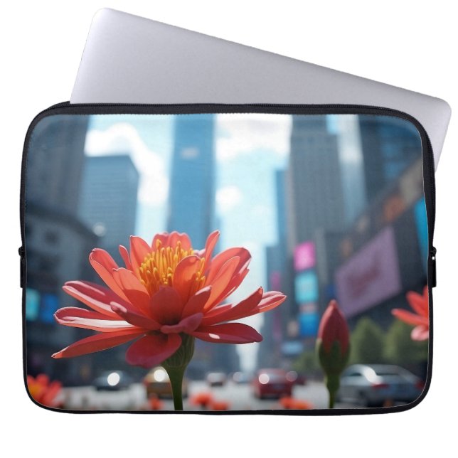 Moderne Midday Midtown Bloom 13' Laptop Sleeve (Voorkant)