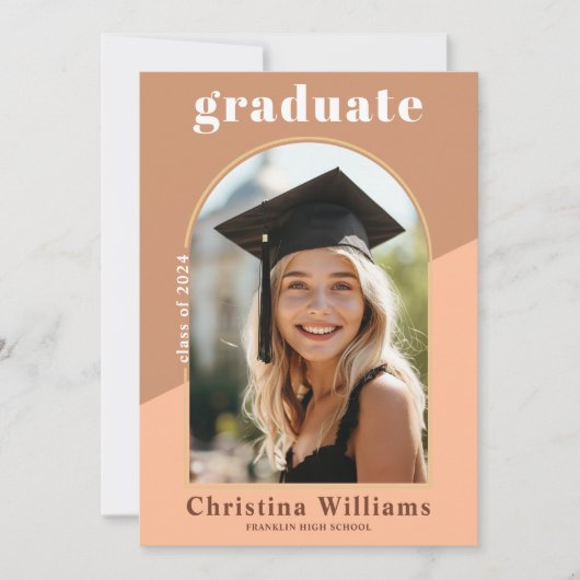Moderne middelbare school Afstuderen foto afstudee Kaart (Voorkant)