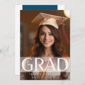 Moderne middelbare school in Stripe AFSTUDEERDER | Aankondiging (Voorkant / Achterkant)