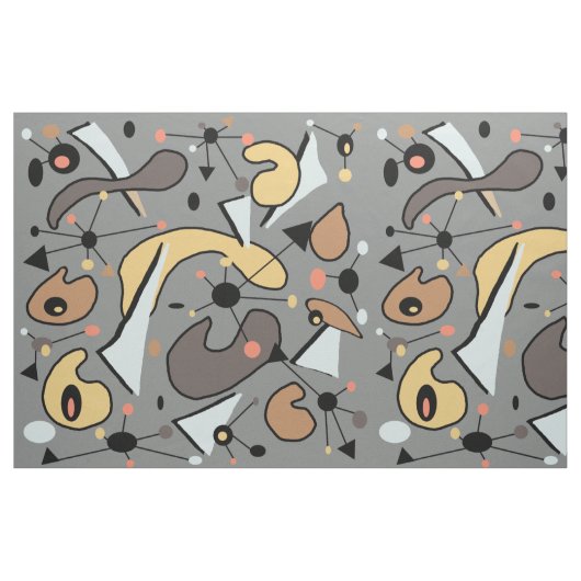 Moderne Middeleeuwse atoombollen van 1950 Stof (Fat Quarter)