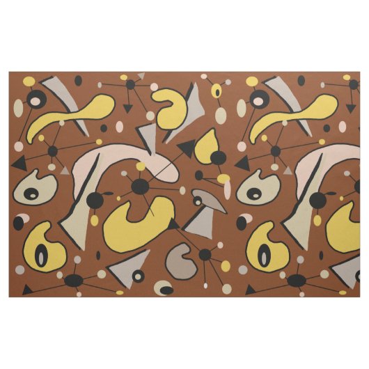 Moderne Middeleeuwse atoomvormen van 1950 Stof (Fat Quarter)