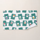 Moderne middeleeuwse rechthoeken en vierkantjes bad handdoek (Handdoek)