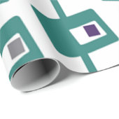 Moderne middeleeuwse rechthoeken en vierkantjes cadeaupapier (Rol Hoek)