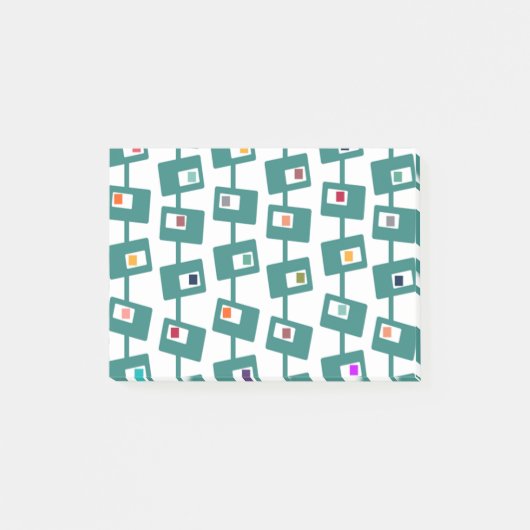 Moderne middeleeuwse rechthoeken en vierkantjes post-it® notes (Voorkant)