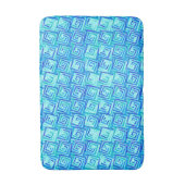 Moderne, middelgrote spiraaltjes - aqua multi badmat (Voorkant Verticaal)