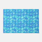 Moderne, middelgrote spiraaltjes - aqua multi deurmat (Voorkant)