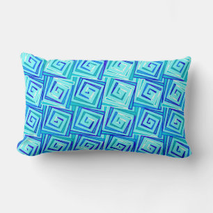 Moderne, middelgrote spiraaltjes - aqua multi kussen