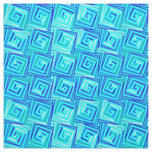 Moderne, middelgrote spiraaltjes - aqua multi stof (Swatch)