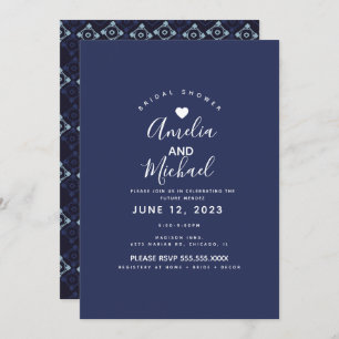 Moderne Middellandse Zee Bridal Romantic Tegel mar Kaart