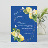 Moderne Middellandse-Zeeblauwe kleurrijke leemten Kaart (Staand voorkant)