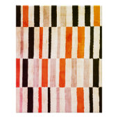Moderne Midden-eeuwse Abstracte Retro Oranje strep Perfect Poster (Voorkant)