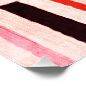 Moderne Midden-eeuwse Abstracte Retro Oranje strep Perfect Poster (Hoek)