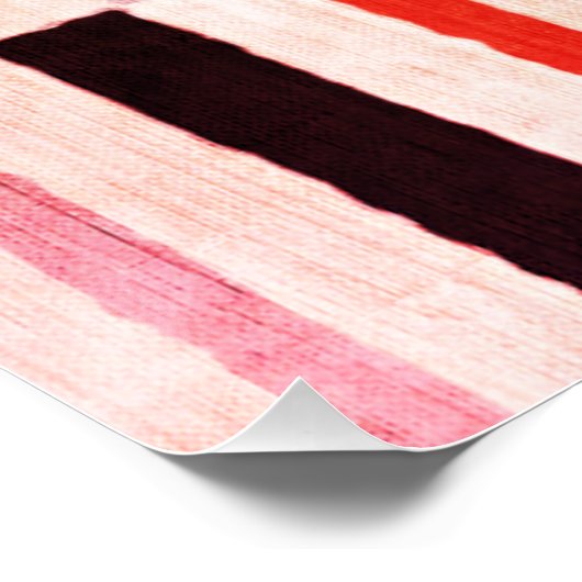 Moderne Midden-eeuwse Abstracte Retro Oranje strep Perfect Poster (Hoek)