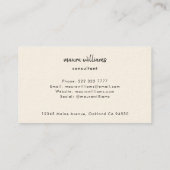 Moderne Midden-eeuwse Abstracte zwarte vormen Visitekaartje (Achterkant)