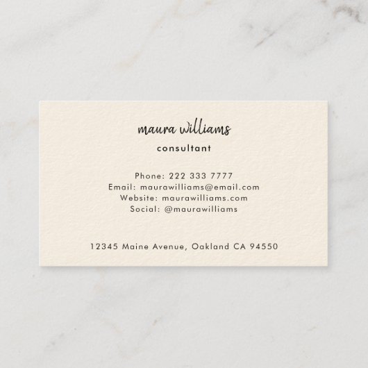 Moderne Midden-eeuwse Abstracte zwarte vormen Visitekaartje (Achterkant)