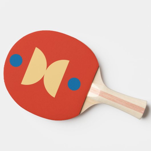 Moderne middenbalans Geometrische kleurenblok Tafeltennisbatje (Zijkant)