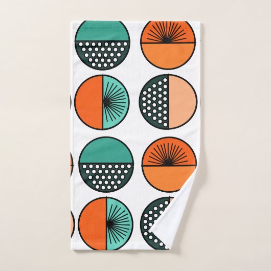 Moderne middencirkelhalven bad handdoek (Handdoek)