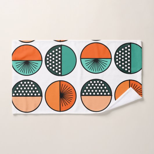 Moderne middencirkelhalven bad handdoek (Handdoek)