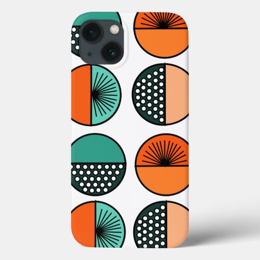 Moderne middencirkelhalven Case-Mate iPhone case (Achterkant)