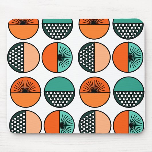 Moderne middencirkelhalven muismat (Voorkant)