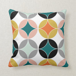 Moderne middencirkels geometrisch patroon kussen