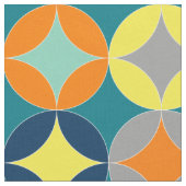 Moderne middencirkels geometrisch patroon stof (Close Up)