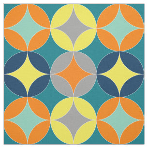 Moderne middencirkels geometrisch patroon stof