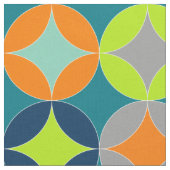 Moderne middencirkels geometrisch patroon stof (Close Up)