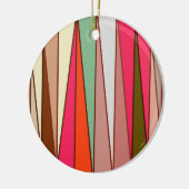 Moderne middendriehoeken, Taupe & Fuchsia Pink Keramisch Ornament (Links)
