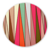 Moderne middendriehoeken, Taupe & Fuchsia Pink Keramische Knop (Voorkant)