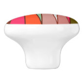 Moderne middendriehoeken, Taupe & Fuchsia Pink Keramische Knop (Zijkant)