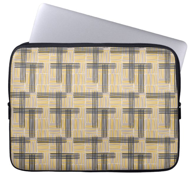 Moderne middeneeuwse dwarsdoorsnede laptop sleeve (Voorkant)
