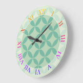 Moderne middeneeuwse patronen in muntgroen grote klok (Hoek)