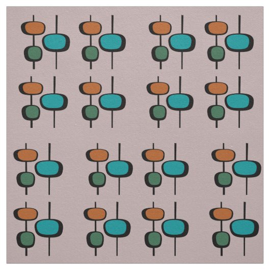 Moderne middeneeuwse roze blauwe sinaasappel stof (Swatch)