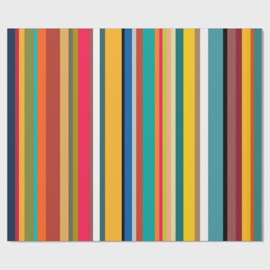 Moderne middeneeuwse strips cadeaupapier (Vlak)