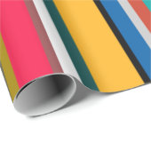 Moderne middeneeuwse strips cadeaupapier (Rol Hoek)