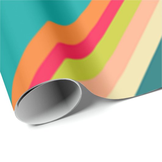 Moderne middeneeuwse strips cadeaupapier (Rol Hoek)