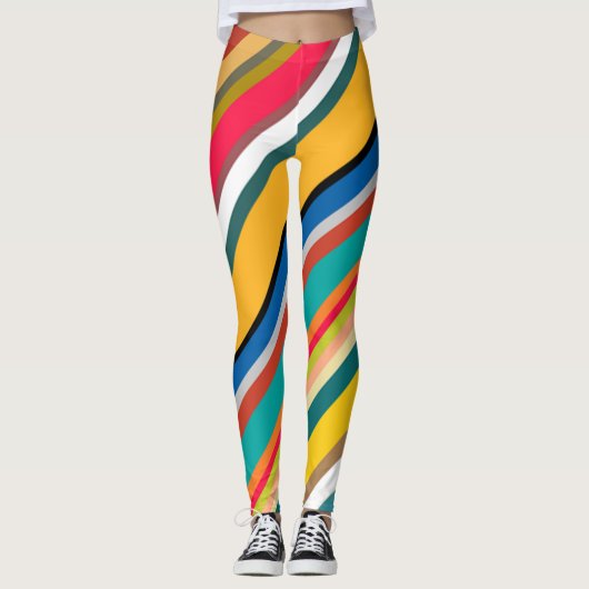 Moderne middeneeuwse strips leggings (Voorkant)