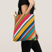 Moderne middeneeuwse strips tote bag (Dichtbij)