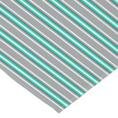 Moderne middenstrepen, grijs en Turquoise Korte Tafelloper (Hoek)