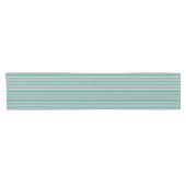Moderne middenstrepen, grijs en Turquoise Korte Tafelloper (Horizontaal)