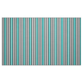 Moderne middenstrepen, grijs en Turquoise Stof (Fat Quarter)