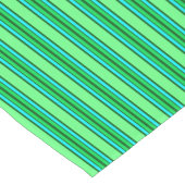 Moderne middenstrepen, kalkgroen en Aqua Korte Tafelloper (Hoek)