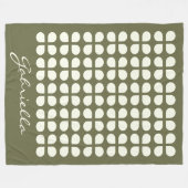 Moderne middenvormen in olijven, op persoonlijke t fleece deken (Voorkant (Horizontaal))