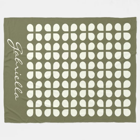 Moderne middenvormen in olijven, op persoonlijke t fleece deken (Voorkant (Horizontaal))